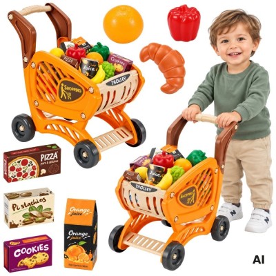 WOOPIE Children's Shopping Cart with Moving Parts 42 Acc.