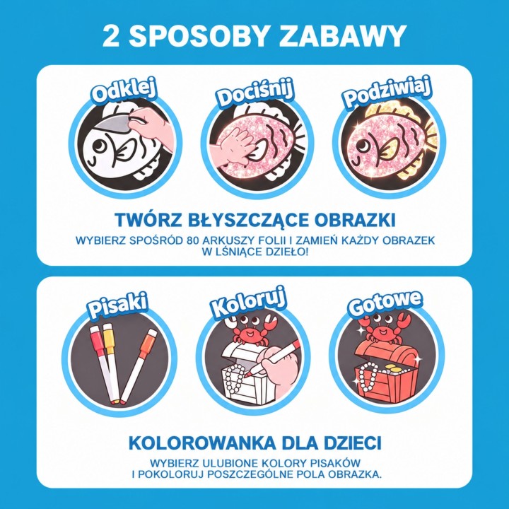 Coloring Book Art Set Foil PlayfulMario - Ocean