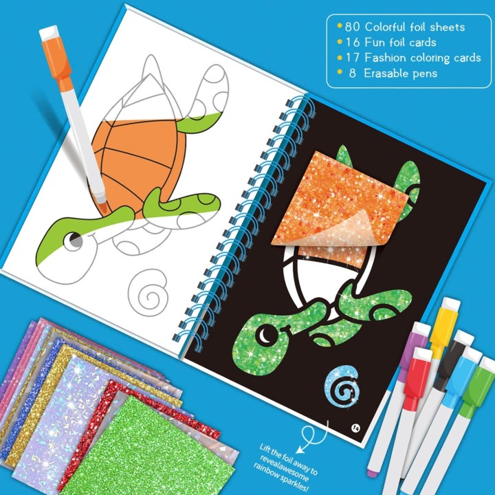 Coloring Book Art Set Foil PlayfulMario - Ocean