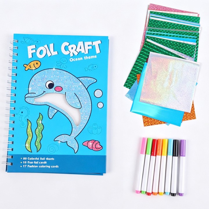Wyklejanka Kolorowanka Zestaw Artystyczny Folia PlayfulMario - Ocean
