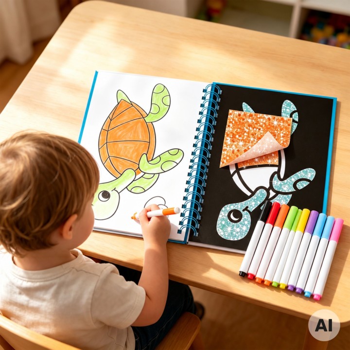 Coloring Book Art Set Foil PlayfulMario - Ocean