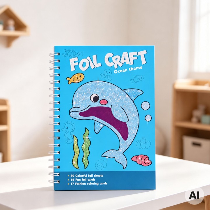 Coloring Book Art Set Foil PlayfulMario - Ocean