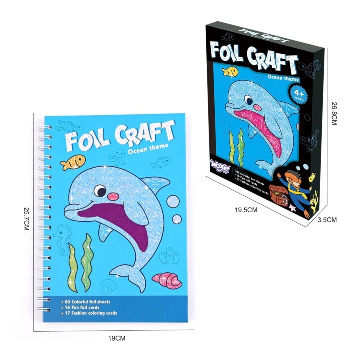 Wyklejanka Kolorowanka Zestaw Artystyczny Folia PlayfulMario - Ocean