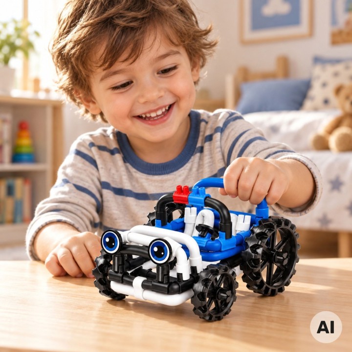 Construction Blocks Car Police 44 pcs Woopie - Creative Set 6+