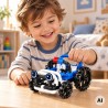 WOOPIE Twist Art  Klocki Słomki Konstrukcyjne 3D Auto Niebieskie 49 el.
