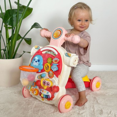 WOOPIE BABY 4w1: Pchacz, Chodzik, Stolik, Hulajnoga, Jeździk