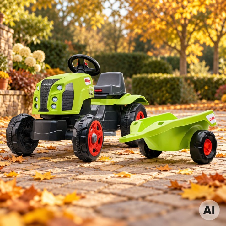 FALK Traktor na Pedały Claas Arion 470 z Przyczepą i Maską 2-6 Lat