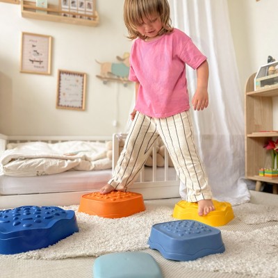 KAMIENIE SENSORYCZNE BALANSOWANIE Tor Przeszkód Równowaga dla Dzieci