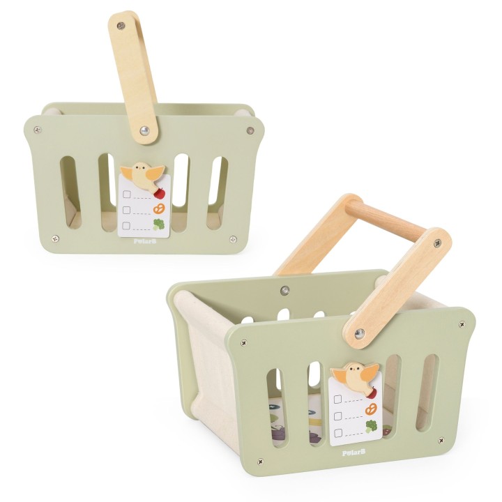 VIGA PolarB Wooden Shopping Basket – Shopping Cards 18m