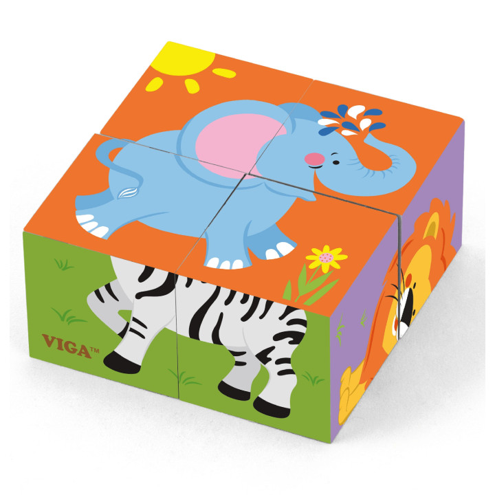 Viga Wooden Zoo Puzzle 4 Pieces