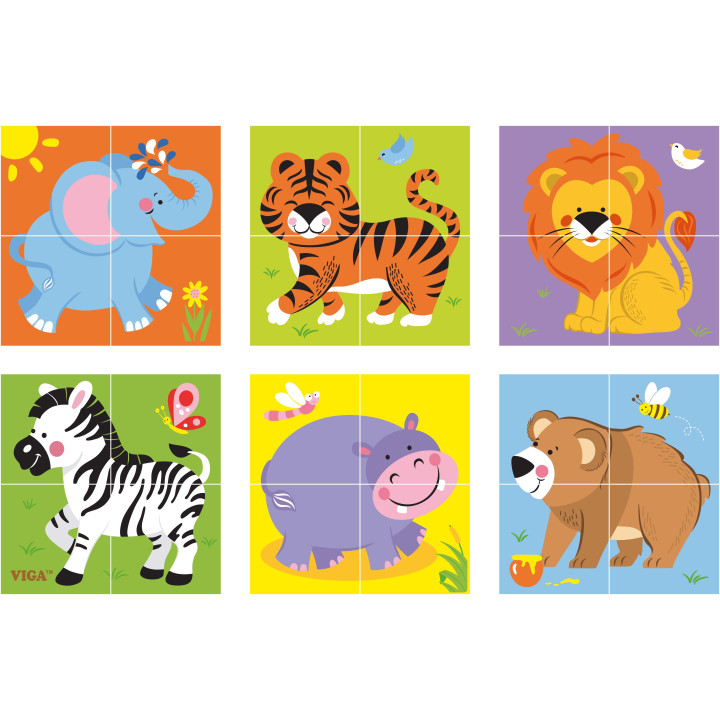Viga Wooden Zoo Puzzle 4 Pieces