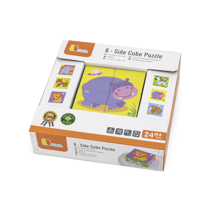 Viga Wooden Zoo Puzzle 4 Pieces