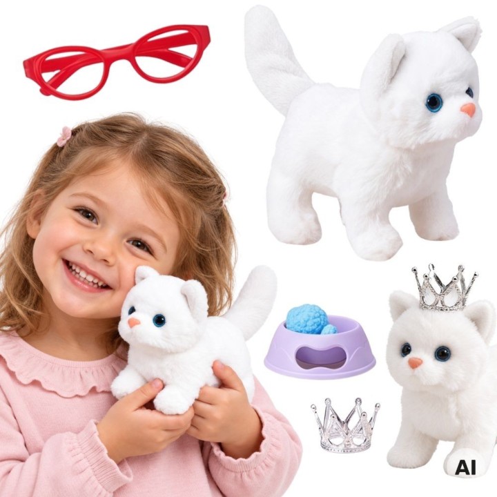 Interactive Plush Kitten WOOPIE with Accessories Sound Gift