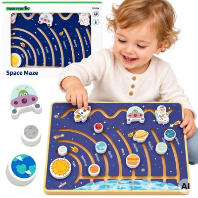 Panel Sterowania Samochodem Tooky Toy - Drewniana Kierownica