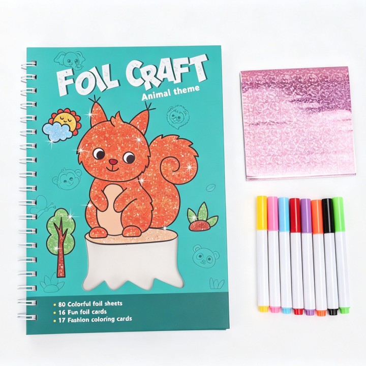 Scratch-Off Sticker Glossy Foil Animals Woopie - Set