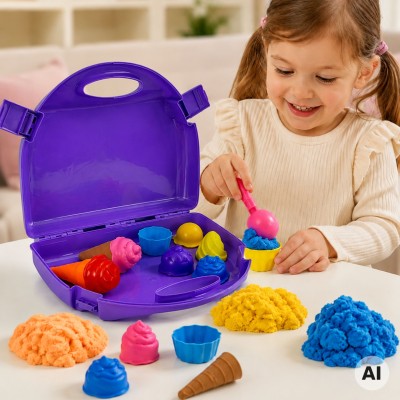 SAND FAIRY Kinetic Sand Set Ice Cream Parlor - Creative Toy