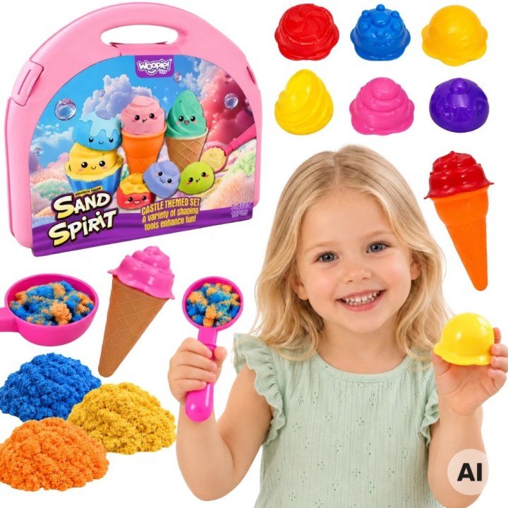 SAND FAIRY Kinetic Sand Set Ice Cream Parlor - Creative Toy