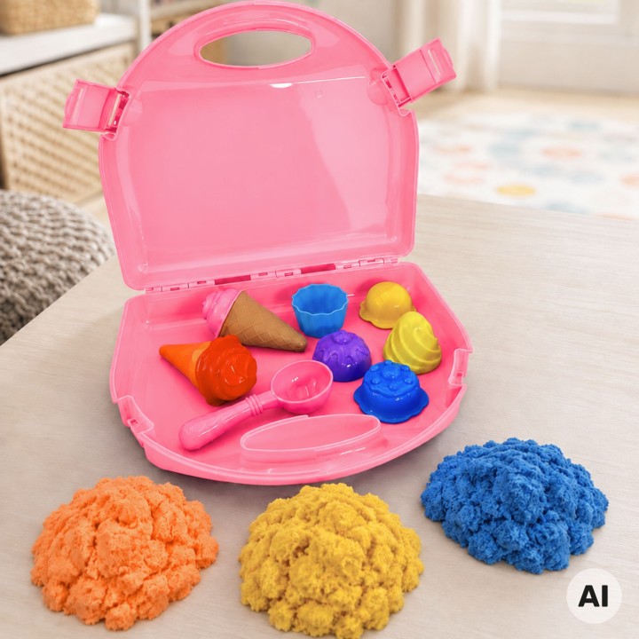 SAND FAIRY Kinetic Sand Set Ice Cream Parlor - Creative Toy