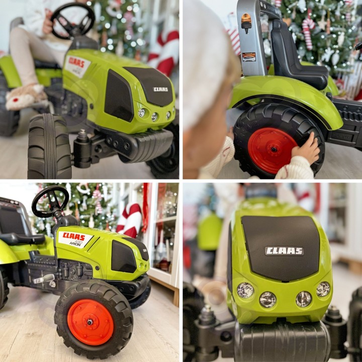 FALK Traktor na Pedały Claas z Przyczepką dla Dzieci od 3 lat