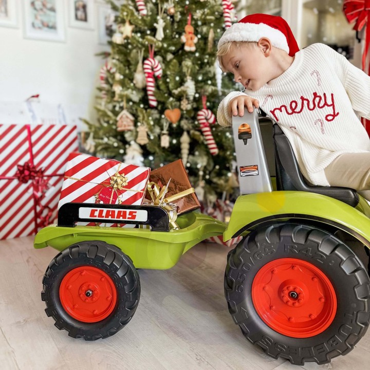 FALK Traktor na Pedały Claas z Przyczepką dla Dzieci od 3 lat