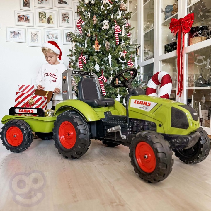 FALK Traktor na Pedały Claas z Przyczepką dla Dzieci od 3 lat