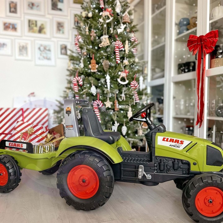 FALK Traktor na Pedały Claas z Przyczepką dla Dzieci od 3 lat