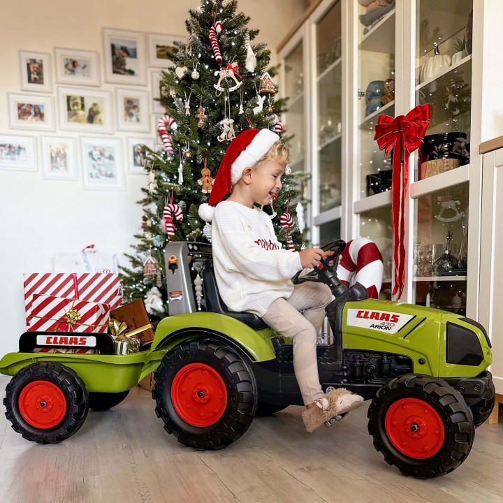 FALK Traktor na Pedały Claas z Przyczepką dla Dzieci od 3 lat