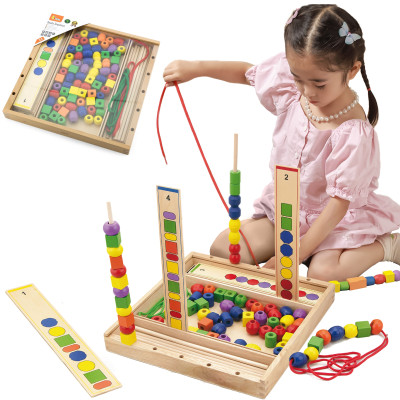 Drewniana Gra edukacyjna Logiczne koraliki Viga Toys