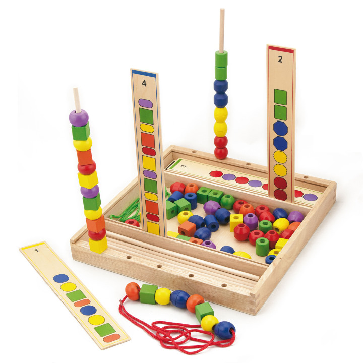 Drewniana Gra edukacyjna Logiczne koraliki Viga Toys