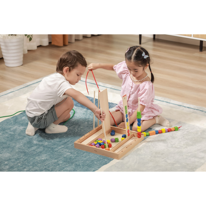Drewniana Gra edukacyjna Logiczne koraliki Viga Toys
