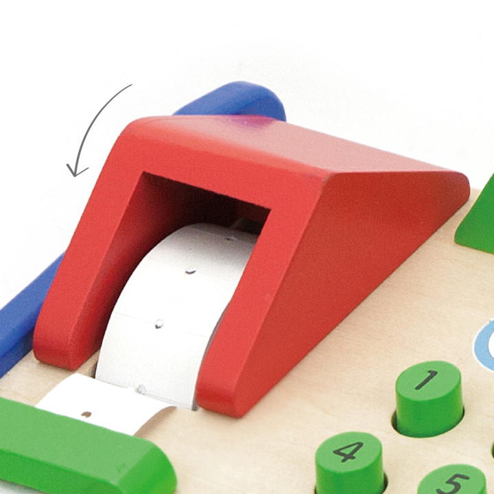 VIGA Wooden Cash Register with Montessori Scanner Accessories
