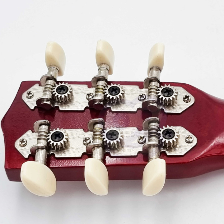 Viga Drewniana gitara dla dzieci Czerwona 21 cali 6 strun