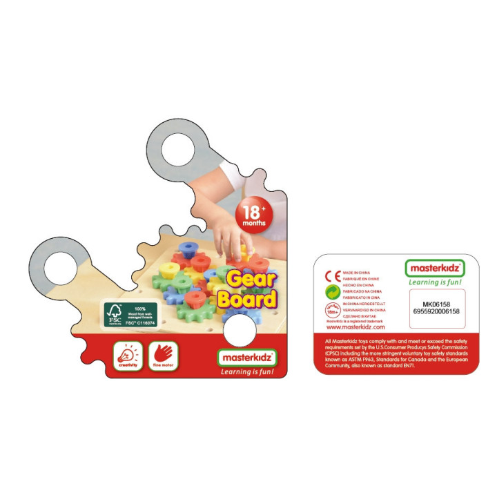 MASTERKIDZ Gears Build Your Own Mechanism Montessori Board