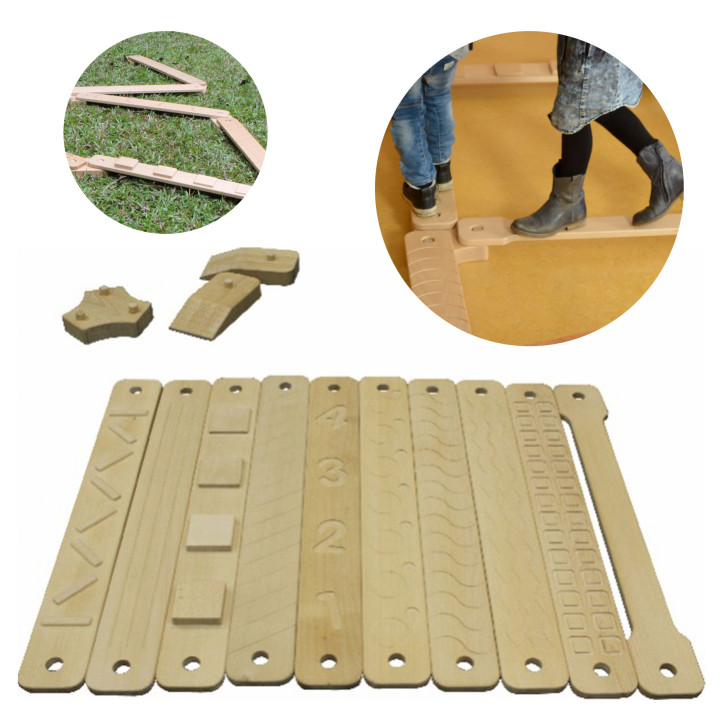 MASTERKIDZ Balance Training Wooden Sensory Path