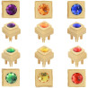 MASTERKIDZ Acrylic Colored Diamonds for STEM Science Board 72 Pieces