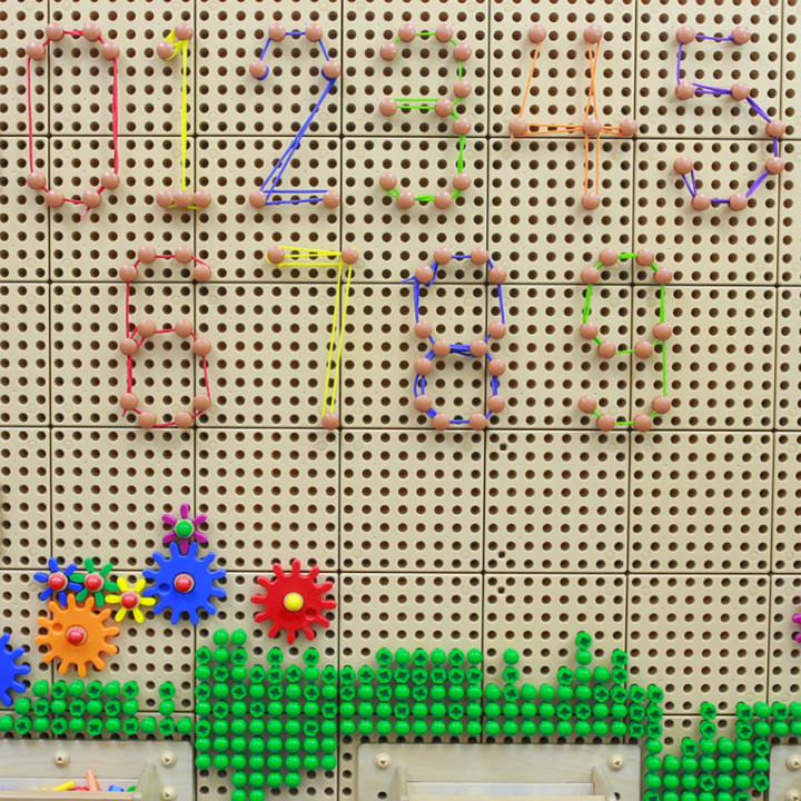 Zestaw Kołeczki i Sznurki - Tablica Naukowo-Kreatywna Masterkidz
