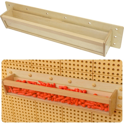 MASTERKIDZ Wooden Container with Transparent Wall 80 cm for STEM Science and Creativity Boards