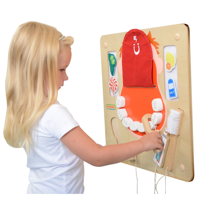 Edukacyjna Tablica Drewniana Masterkidz Higiena Jamy Ustnej