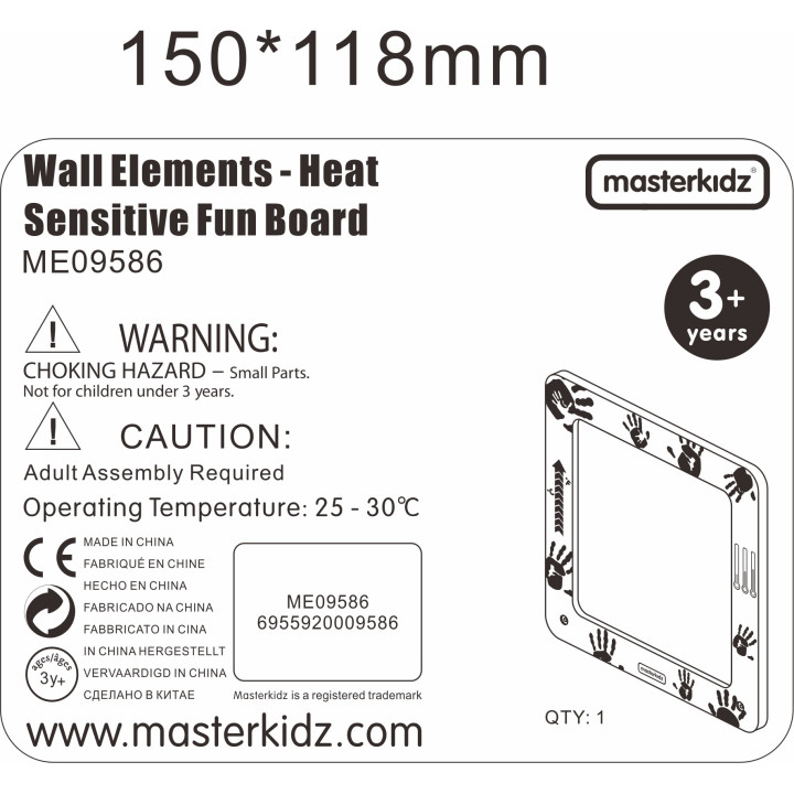 MASTERKIDZ Thermosensitive Educational Board Reacting to Heat