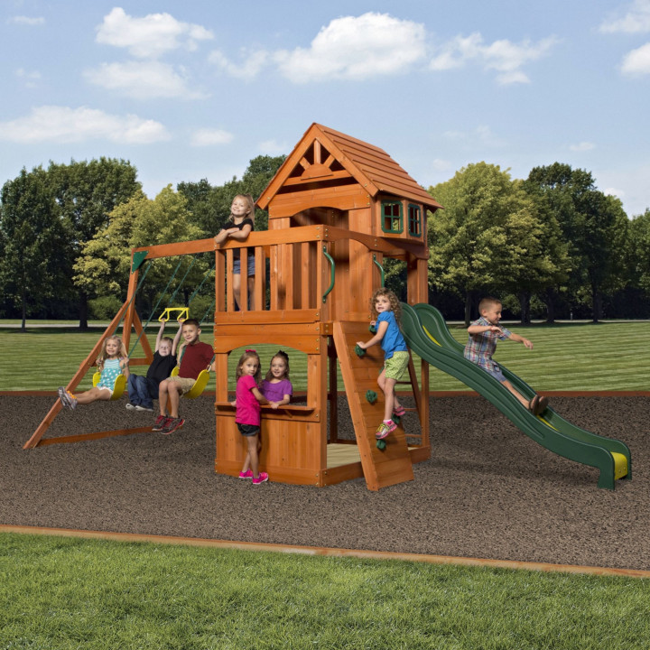 BACKYARD DISCOVERY Atlantic Huge Wooden Playground