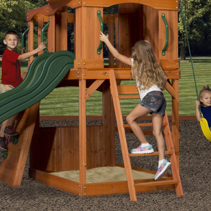 BACKYARD DISCOVERY Atlantic Huge Wooden Playground