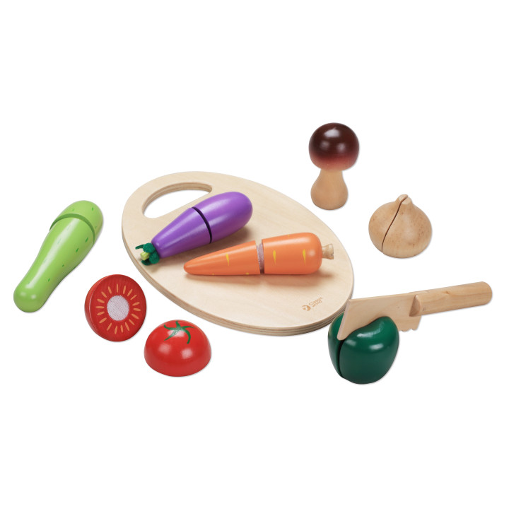 CLASSIC WORLD Wooden Vegetable Cutter Set with Velcro 16 pcs.