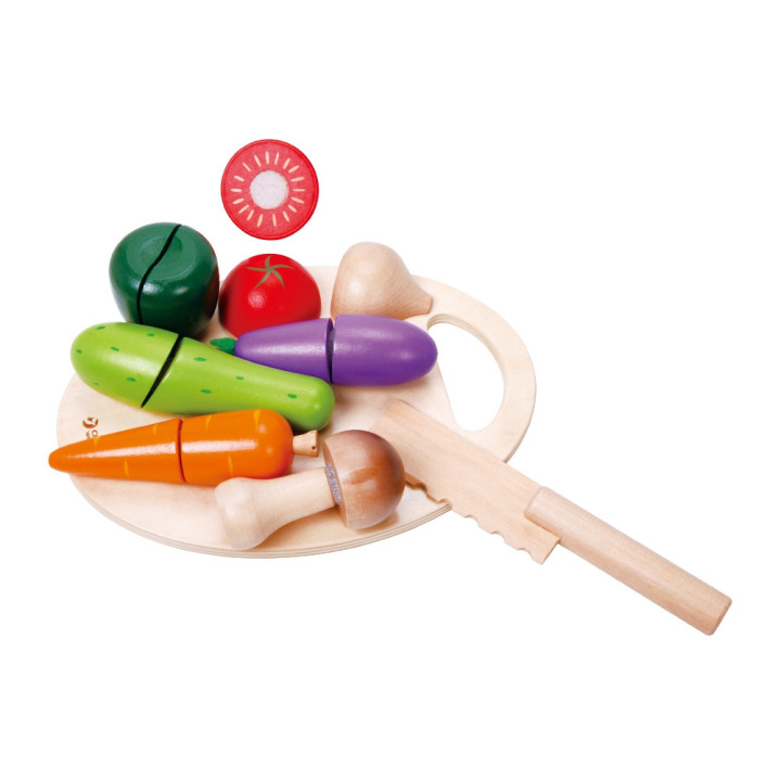 CLASSIC WORLD Wooden Vegetable Cutter Set with Velcro 16 pcs.