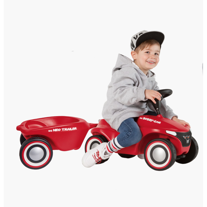 BIG Przyczepka do jeździka New Bobby Car czerwona