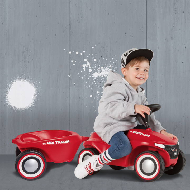BIG Przyczepka do jeździka New Bobby Car czerwona