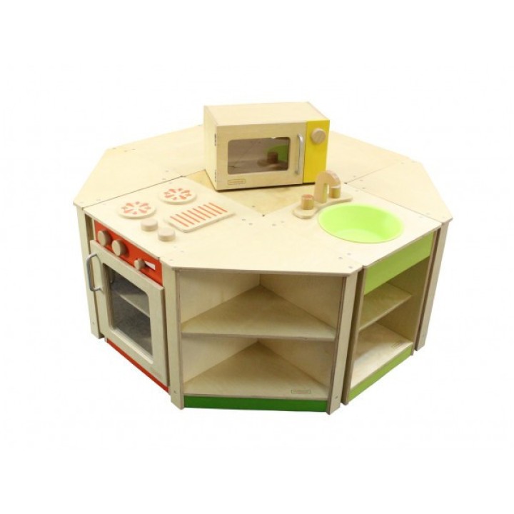 MASTERKIDZ Wooden Corner Kitchen Cabinet for Children