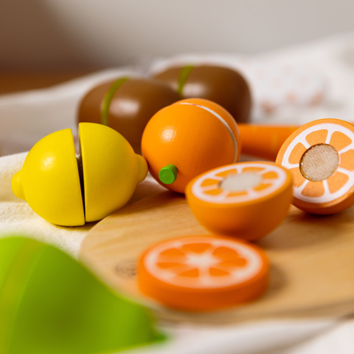 CLASSIC WORLD Wooden Velcro Fruit Chopping Set