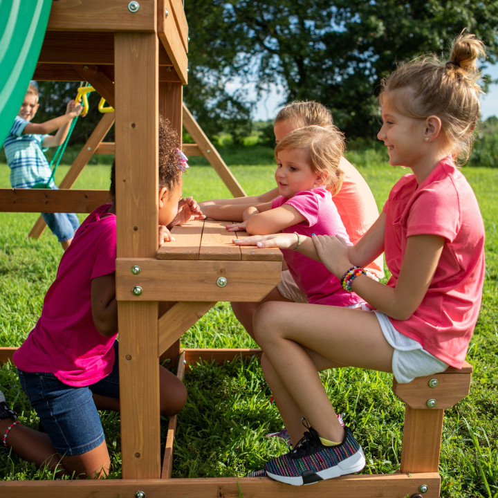 BACKYARD DISCOVERY Belmont Wooden Playground 6-in-1