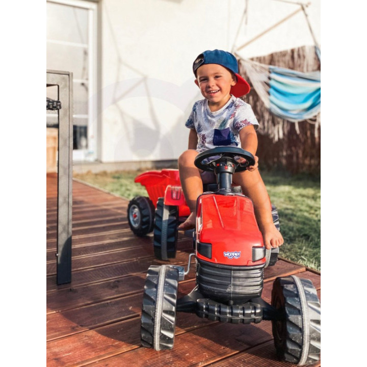 WOOPIE Farmer GoTrac MAXI Pedal Tractor with Silent Wheel Trailer