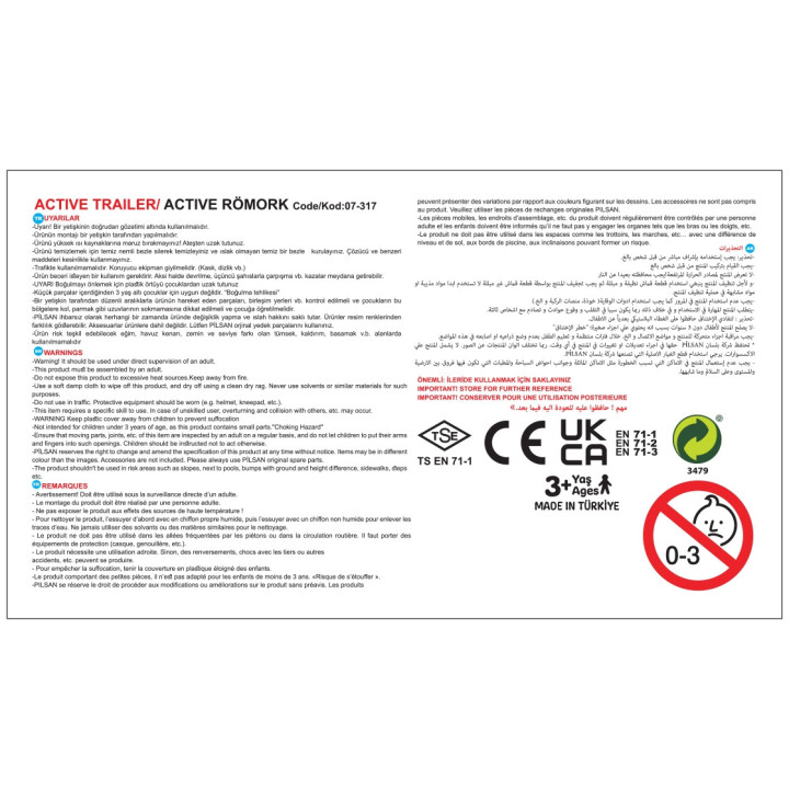 WOOPIE Przyczepka ACTIVE TARILER Zielona 35 kg